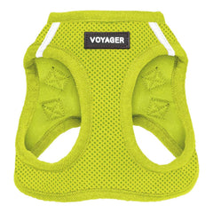 Harnais Voyager Best Pet Supplies en mesh aéré vert lime pour chien et chat.