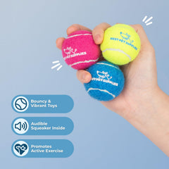 Best Pet Supplies juguete bola de caucho natural, ideal para juego activo y entrenamiento al aire libre.