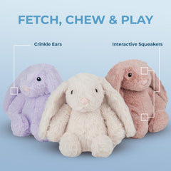 Best Pet Supplies conejo morado de peluche, perfecto para mimos y juegos tranquilos.