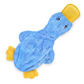 Best Pet Supplies Juguete pato crujiente azul grande para morder y jugar