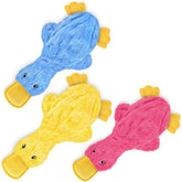 Best Pet Supplies pato crujiente interactivo amarillo frente, ideal para masticar y jugar