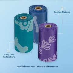 Rollo de bolsas Best Pet Supplies para paseos, práctico y portátil.
