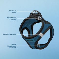 Système de sécurité triple Voyager avec velcro boucle et doubles D-rings.