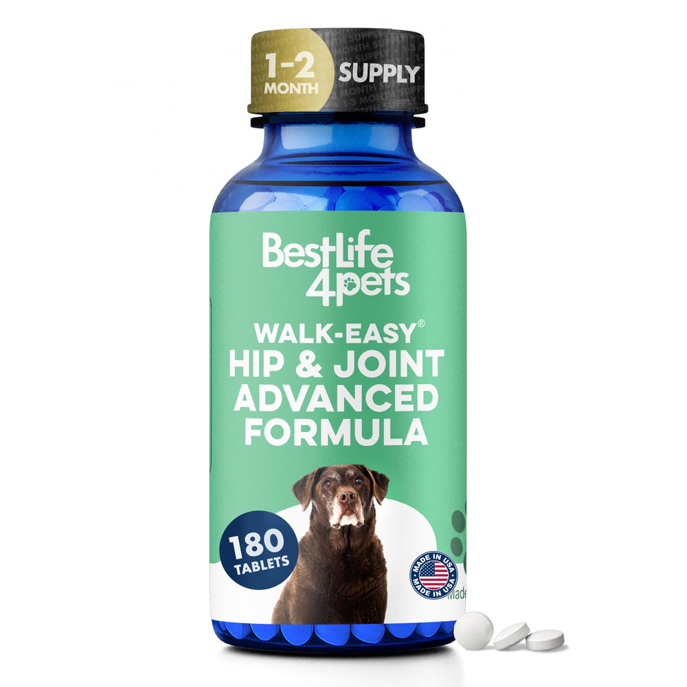Pastillas para articulaciones en botella de BestLife4Pets, fáciles de administrar