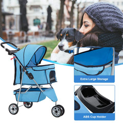 BestPet carrito 3 ruedas: tela Oxford resistente al agua para días lluviosos