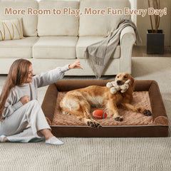 Cama estilo sofá BFPETHOME con almohadas para soporte del cuello.