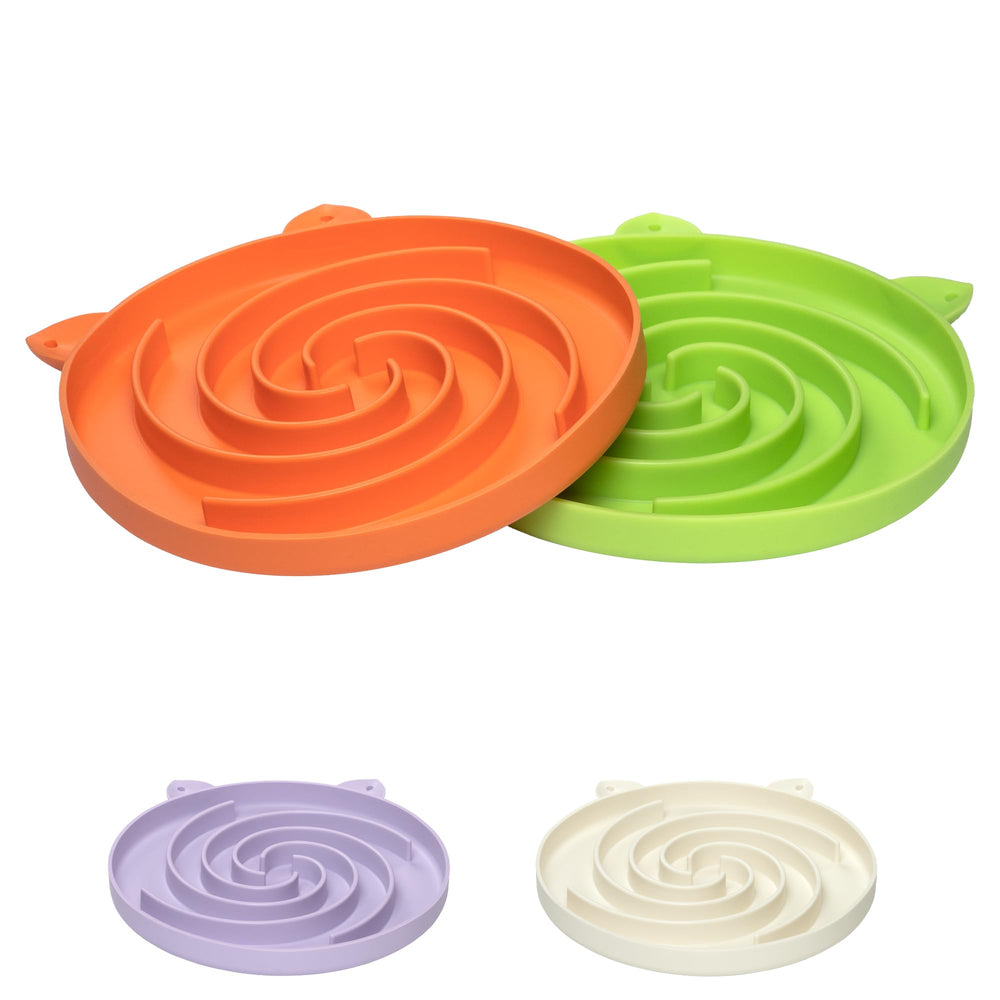 Cuenco alimentador lento Bifeaw con espiral interior para comer con calma.