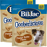 bil-jac gooberlicious premios suaves con sabor cacahuate y doble cierre para entrenamiento