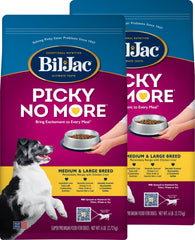 Bil-Jac Picky No More alimento seco para perros grandes con sabor hígado de pollo.