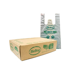 BioBag bolsas para desechos de mascotas con asa, paquete de 150, para paseos limpios y prácticos.