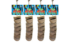 Bird Kabob Original conjunto de 4: empaque visible que fomenta el juego natural y el masticado.