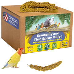 Birds LOVE 2lbs mijo espiga: snack natural para aves que fomenta el forraje