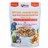 Birds LOVE alimento natural para loros, bolsa abierta con frutas para variedad diaria