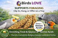 Birds LOVE mijo para loros y conures, recompensa saludable para aves exóticas.