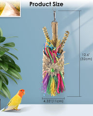 Juguete Bissap para aves con papel coloreado que estimula la curiosidad