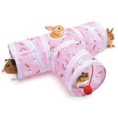 Túnel para conejo Bissap, seguro y plegable, ideal para explorar