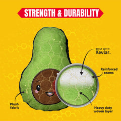 Bite Force Avocado para perros medianos, diseño sólido para mordidas moderadas.