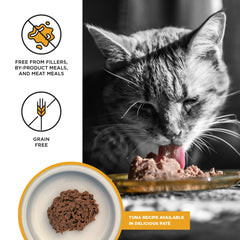 BIXBI Liberty paté suave, textura atrae a gatos exigentes y facilita comer.