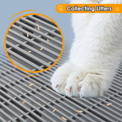 Blata escalón-arenero: acceso facilitado para gatos de todas las edades.