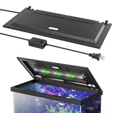 Blosail tapa LED ajustable para acuario, iluminación segura y reducción de evaporación.
