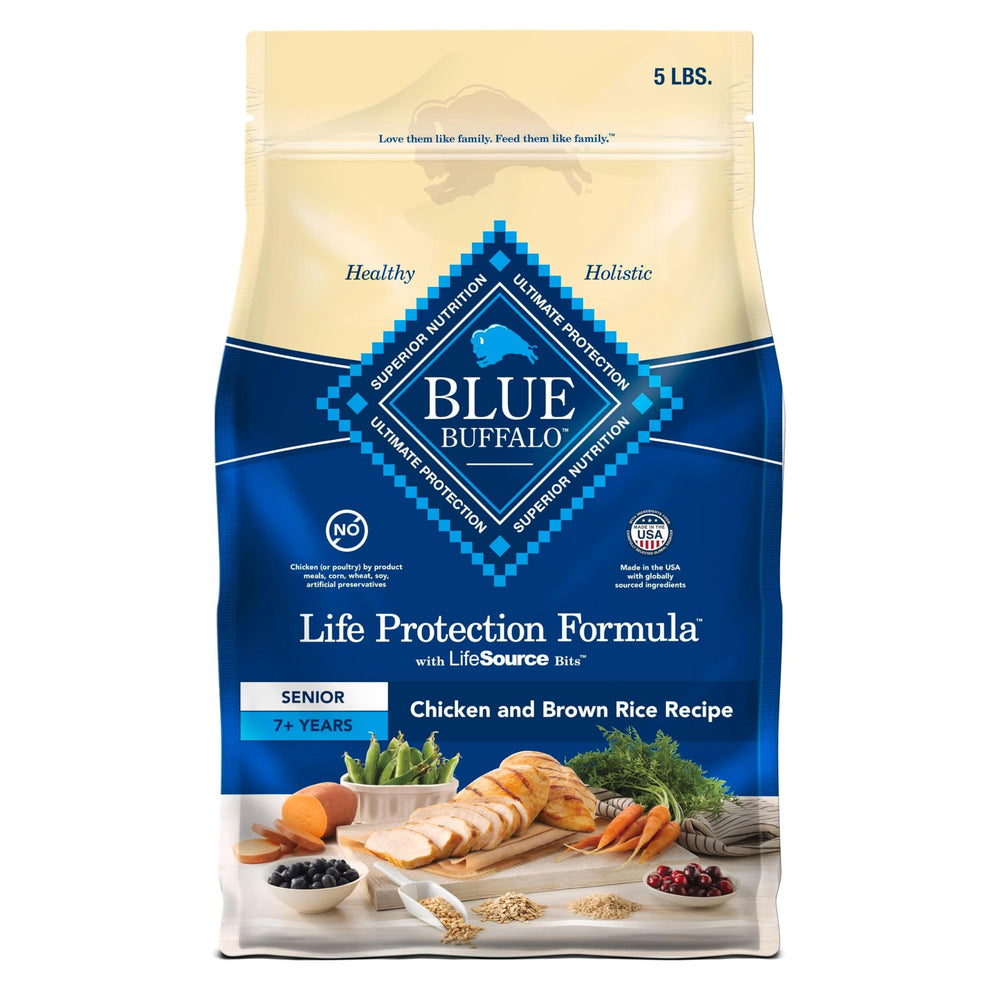 Blue Buffalo Life Protection Senior con pollo y arroz, apoyo a la energía diaria de perros mayores