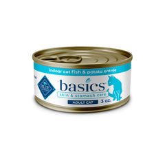 Blue Buffalo Basics: lata con pescado principal para dieta natural de gatos.