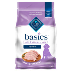 Blue Buffalo Basics Puppy con pavo y papa en bolsa de 4 lb.