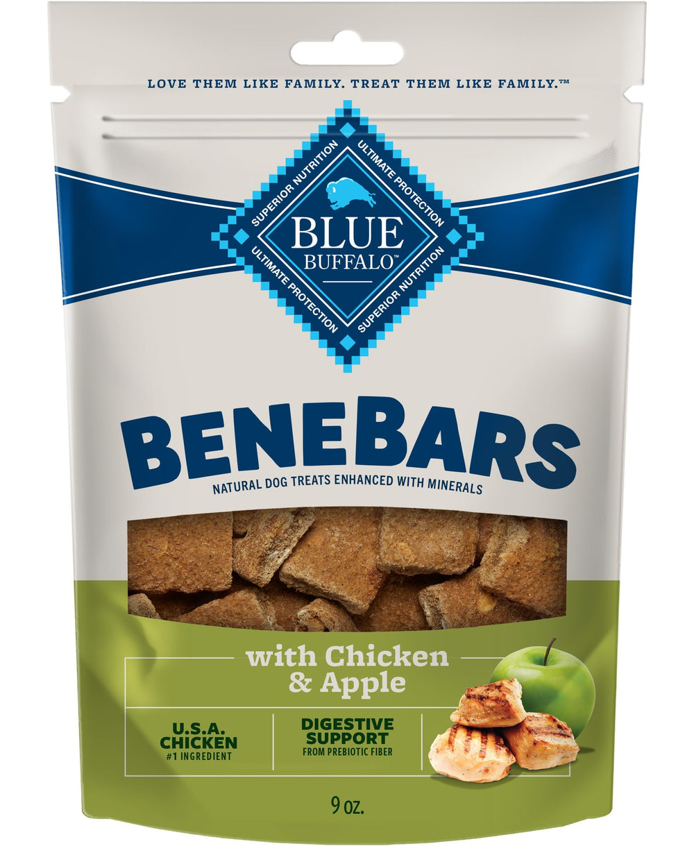 Blue Buffalo BeneBars empaque frontal, aroma atractivo para perros