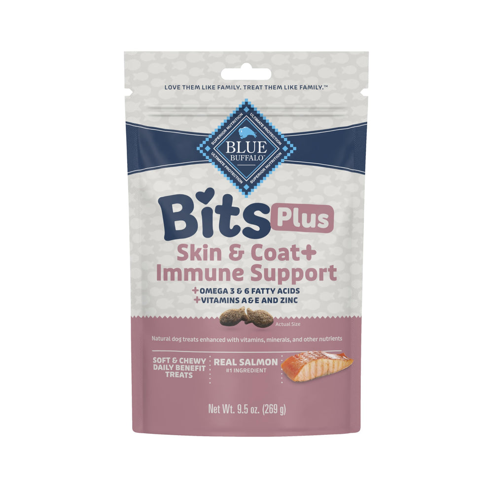 Blue Buffalo Blue Bits Plus con salmón real, sabor atractivo para perros.