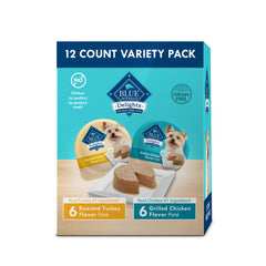 blue agua delites copa pavo rostizado paté suave para perros pequeños, facil de servir