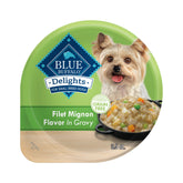 Blue Buffalo Delights filete mignon en salsa, porciones individuales para razas pequeñas, ideal para comidas diarias