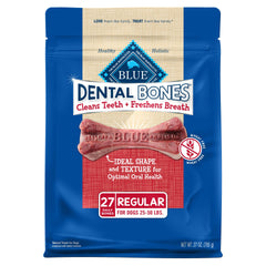 Blue Buffalo Hueso Dental Regular, empaque valor, cuidado dental diario para perros medianos.
