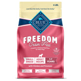 Blue Buffalo Freedom: alimento seco para perros pequeños con pollo como primer ingrediente.
