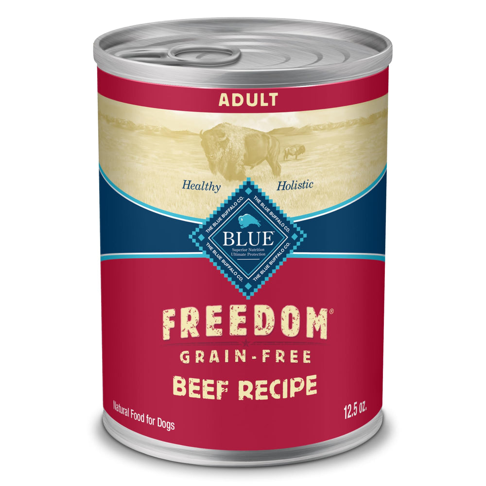 Blue Buffalo Freedom ternera: lata de 12,5 oz con proteína real para energía diaria