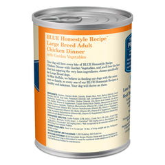 Blue Buffalo Homestyle con verduras del huerto, complemento sabroso para perros grandes.