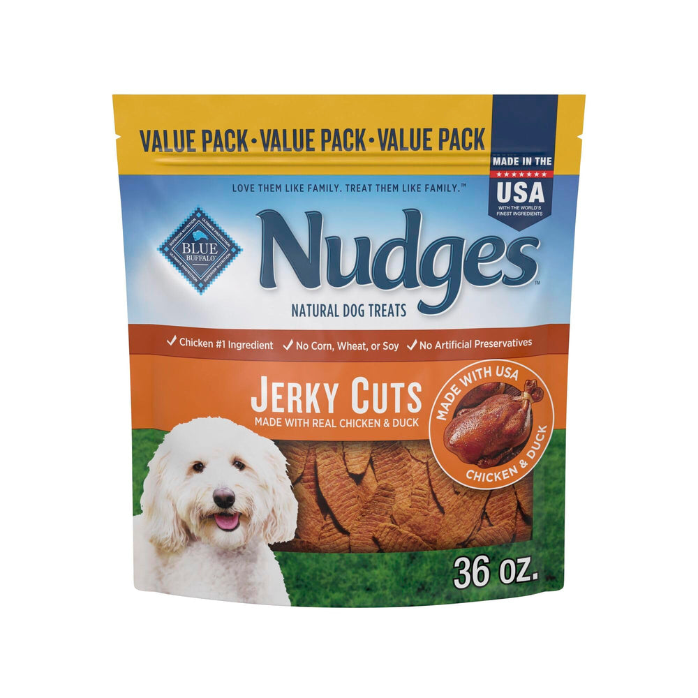Blue Buffalo Nudges cortes jerky pollo y pato: premio sabroso para perros activos