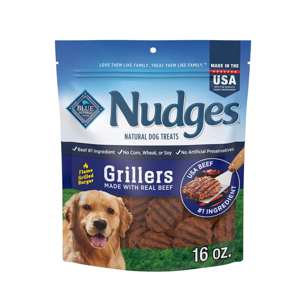 Blue Buffalo Nudges Grillers boeuf premier ingredient, gout naturel pour chien actif.