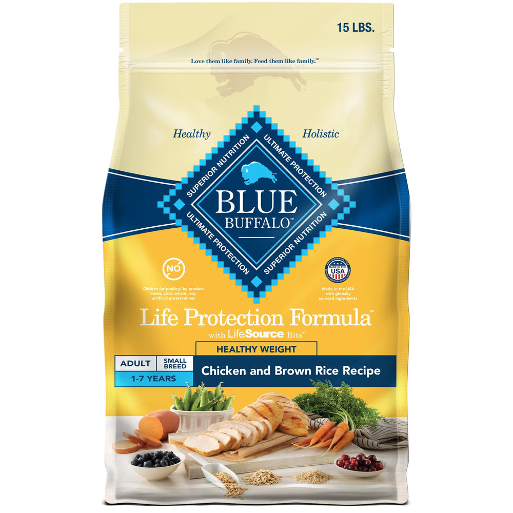 Blue Buffalo: pollo real como primer ingrediente para perros pequeños.