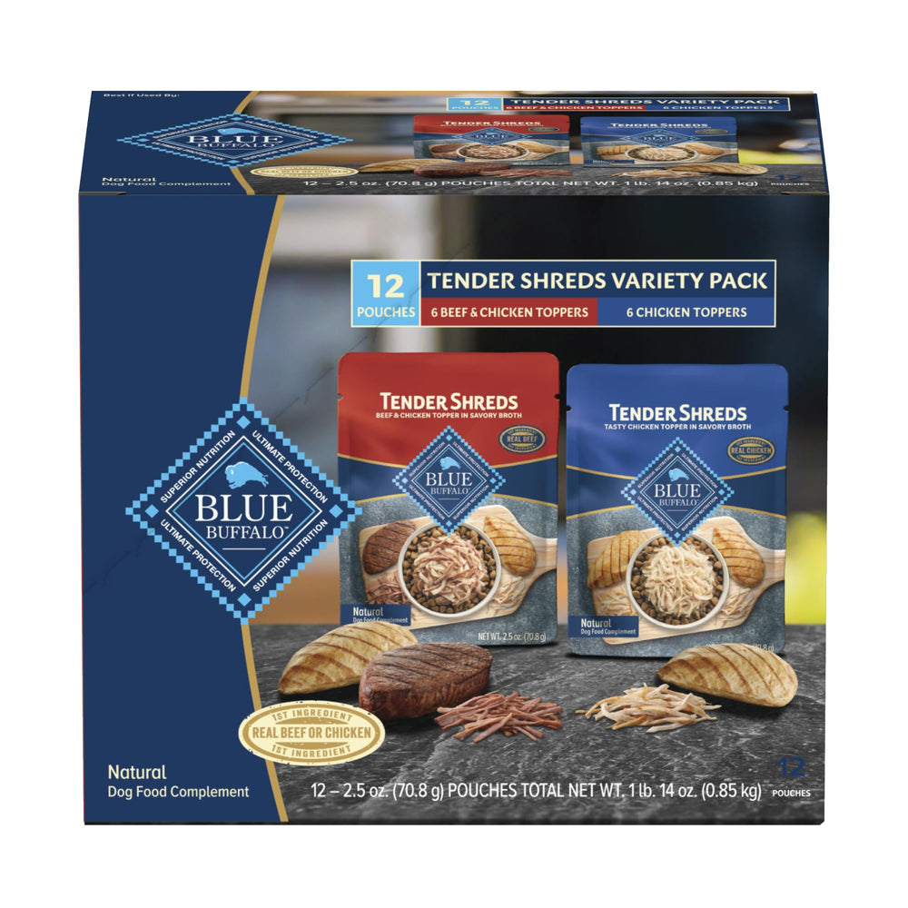 Blue Buffalo Toppers Pollo Tiernos: trozos en caldo sabroso para perros