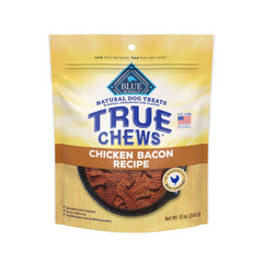 Blue Buffalo True Chews con pollo real en bolsa 12 oz, recompensa sabrosa para perros.