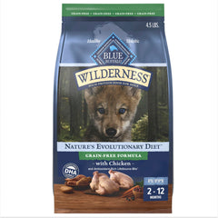 Blue Buffalo Wilderness cachorrito con pollo real para crecimiento sano