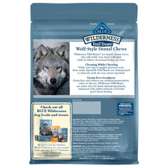 Blue Buffalo Wilderness huesos dentales sin granos, ingredientes simples para dientes sanos
