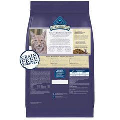 Blue Buffalo Wilderness pollo real principal, sabor nutritivo para gatos.