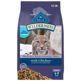 Blue Buffalo Wilderness saco 9,5 libras con pollo, proteína para gatos adultos.