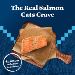 Salmón real y ingredientes naturales en Blue Wilderness para gatos