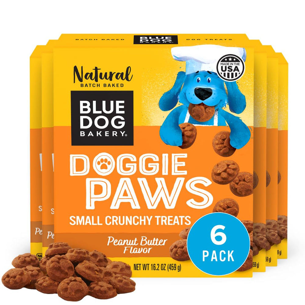 Blue Dog Bakery Doggie Paws en empaque 16oz, snack natural para perros.