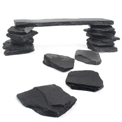 BLUE HANDCART piedra de pizarra natural de 8 pulgadas para acuarios, decoración realista sin alterar el agua