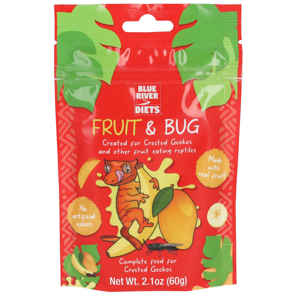 Blue River Diets dieta gecko crestado con fruta real para energía natural