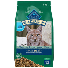 BLUE WILDERNESS pato-receta-bolsa: sabor auténtico para gatos adultos.