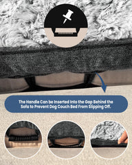 Base antideslizante de blunique para cama de perro estable